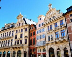 Barocke Fassaden in Salzburg, Österreich