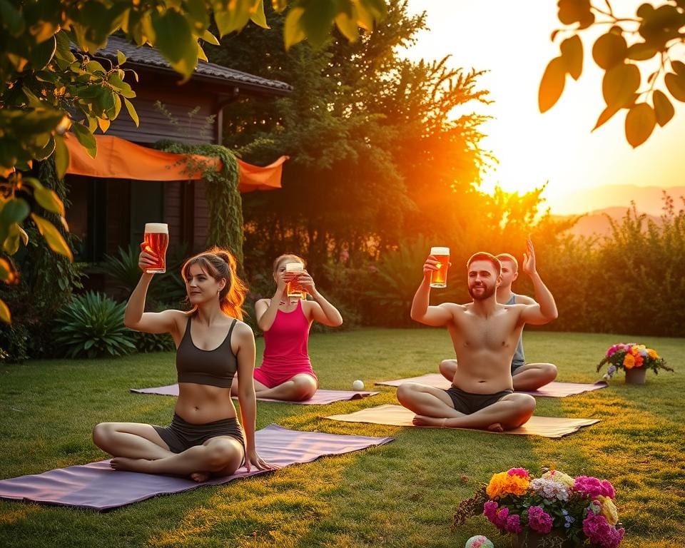 Bier-Yoga Genuss und Entspannung