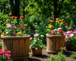 Blumenkübel aus Holz: Naturverbundene Dekoration für den Garten