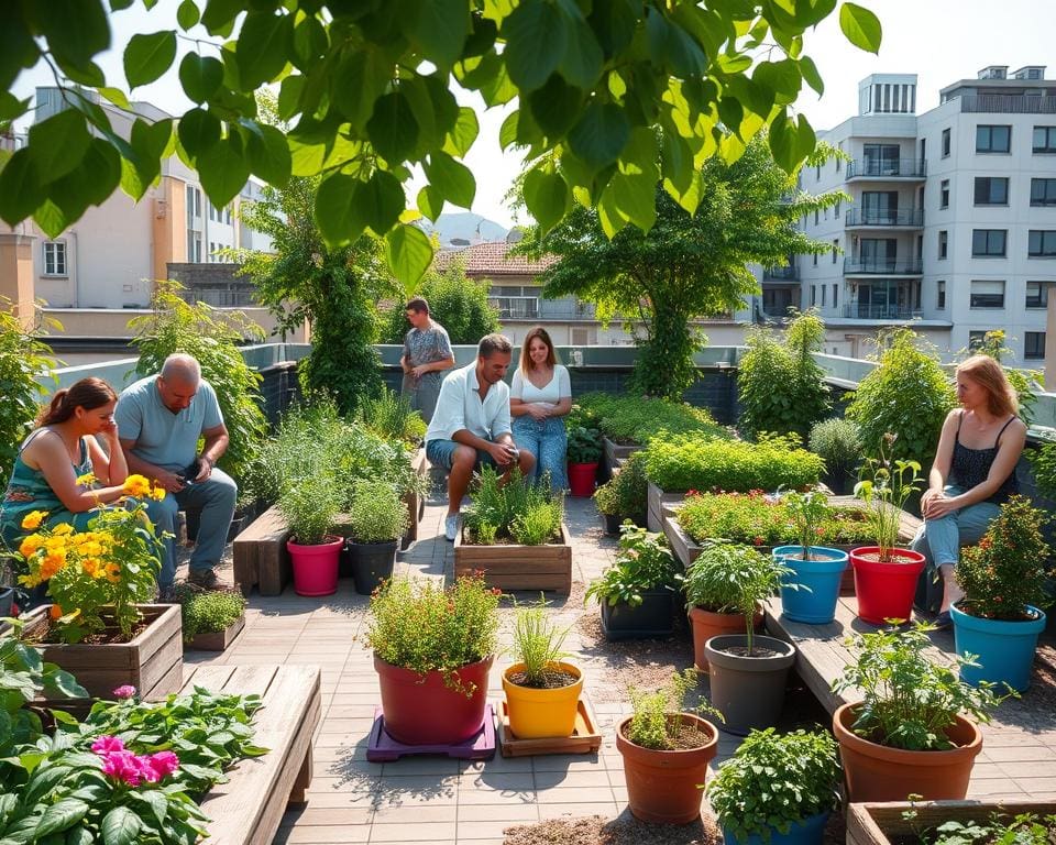 Gemeinschaftsgärten für soziale Interaktion