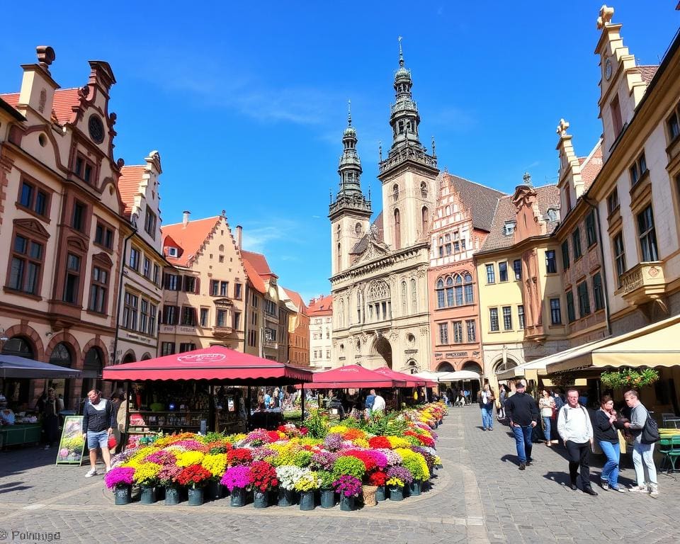 Hauptmarkt und historische Altstadt in Krakau