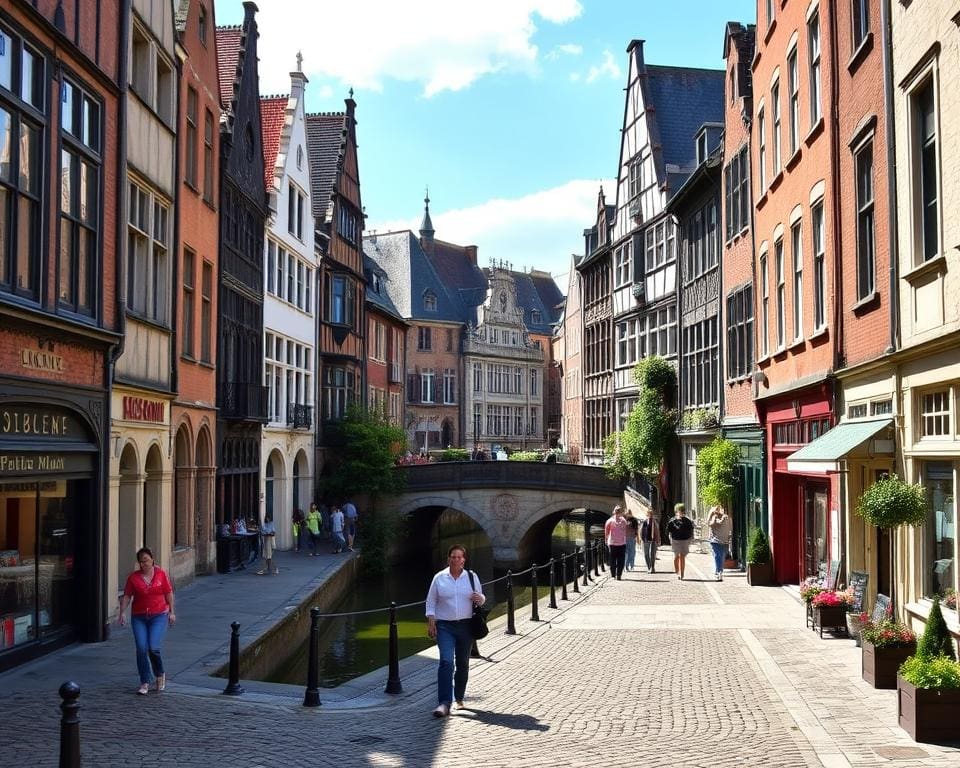 Historische Gassen in Gent, Belgien