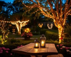 Outdoor-Lichterketten: Romantische Beleuchtung für den Garten