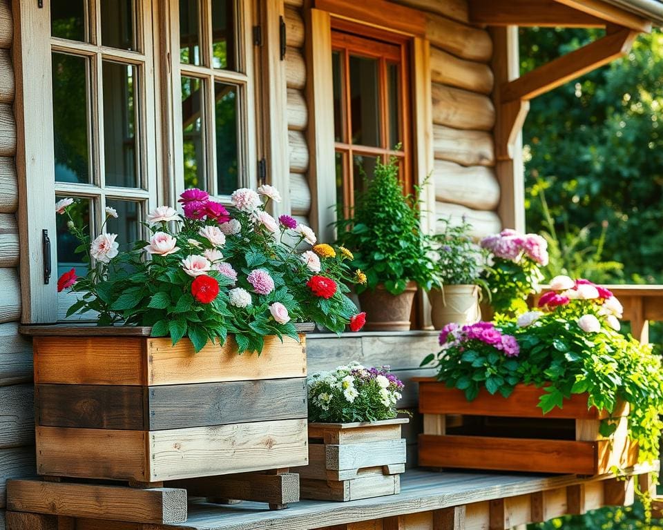 Pflanzkästen aus Holz: Rustikale Akzente für Ihren Balkon