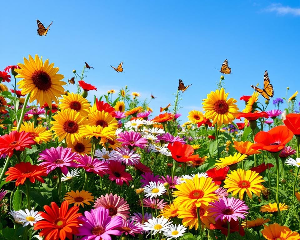 Sommerblumen im Garten