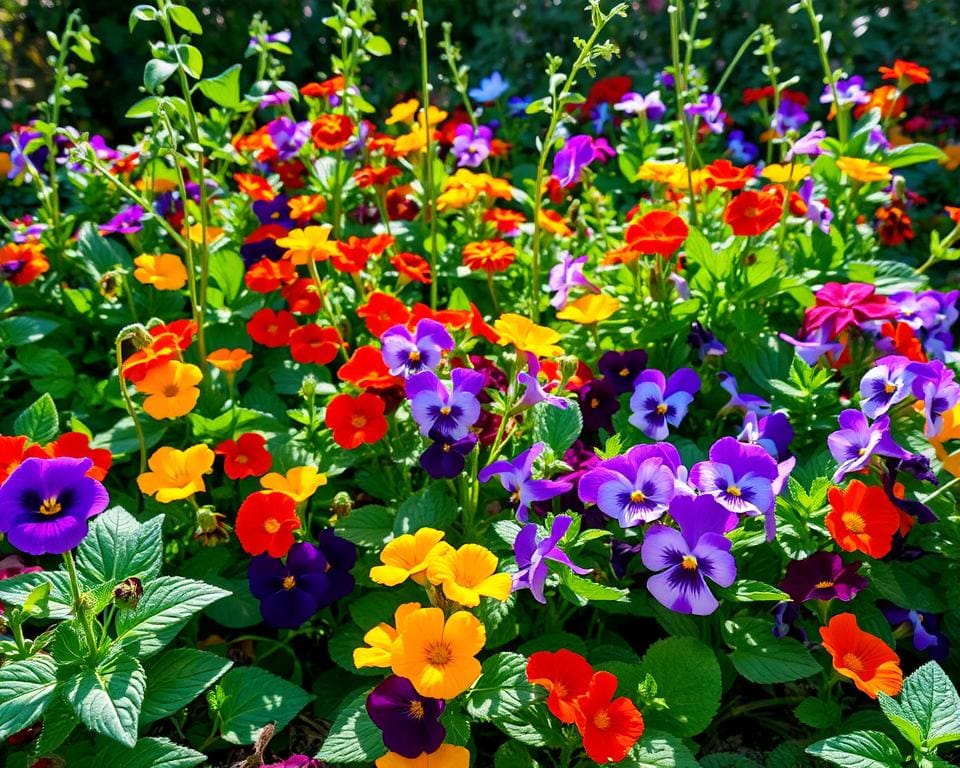 Vielfalt essbarer Blüten im Garten