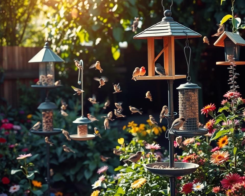 Vogelfütterung im Freien