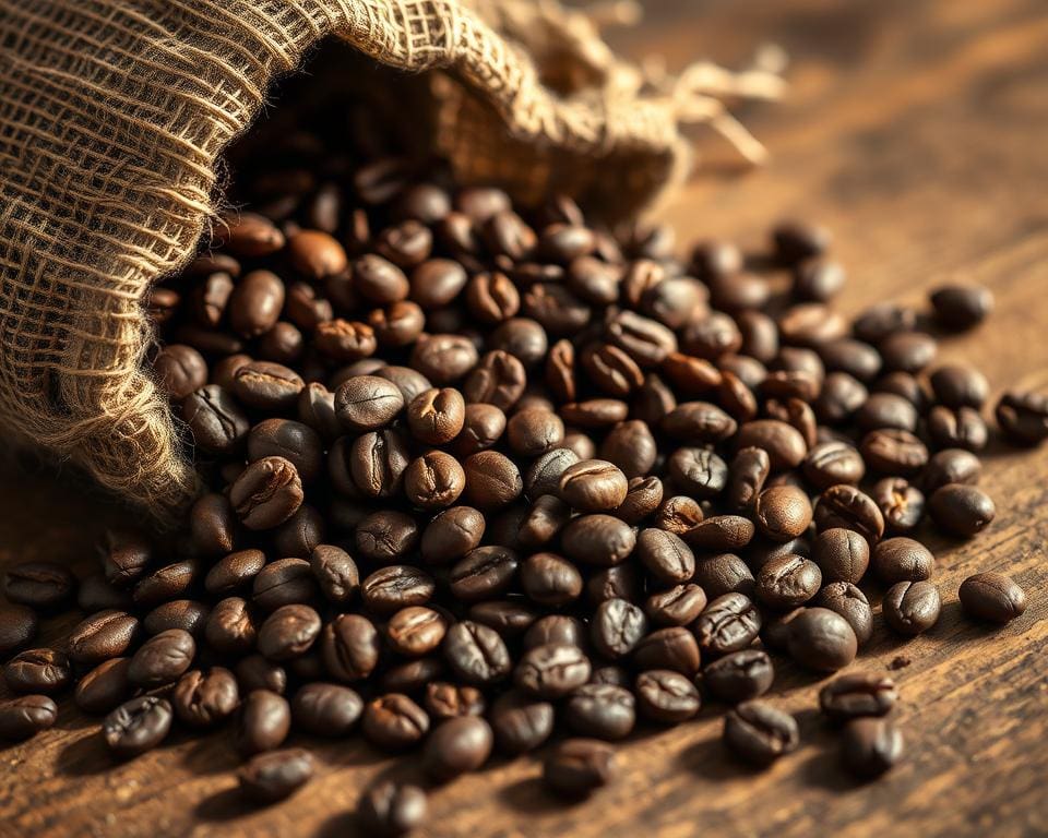 Frische Bohnen für aromatischen Kaffee