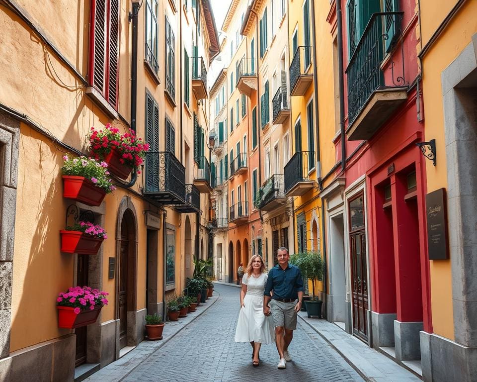 Historische Viertel in Genua, Italien