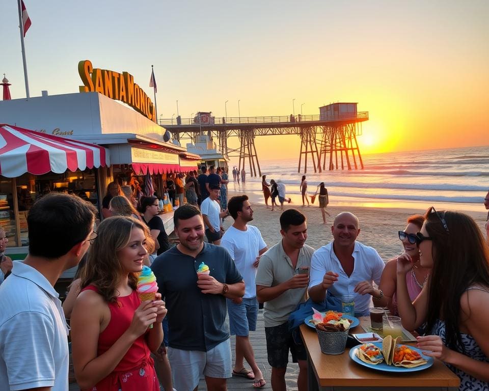 Essen und Trinken am Santa Monica Pier