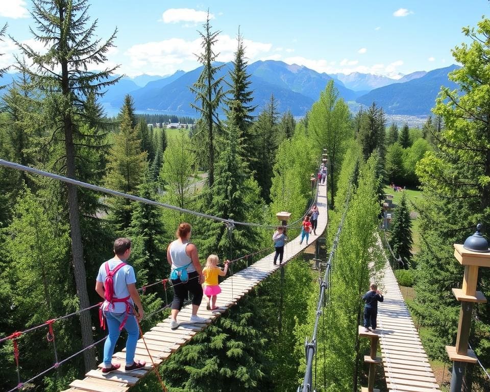 Familienausflug Schweiz Kletterpark