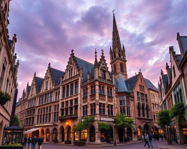 Gotische Bauwerke in Gent, Belgien