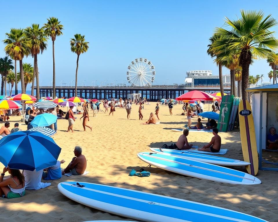 Strand und Kultur in Santa Monica, Kalifornien