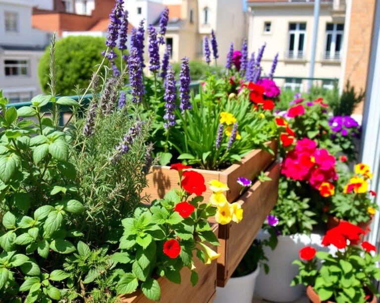 Balkonbepflanzung: Ideen für Kräuter und Blumen