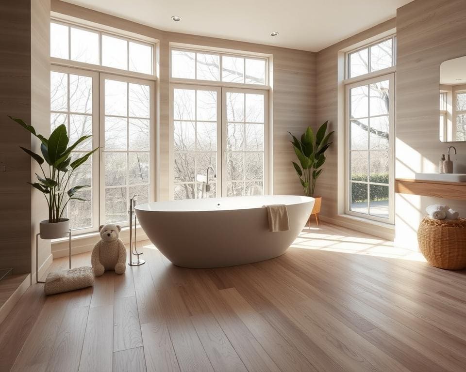 Holzböden im Badezimmer: Natürlich und pflegeleicht