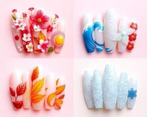 Nageldesigns inspiriert von Jahreszeiten