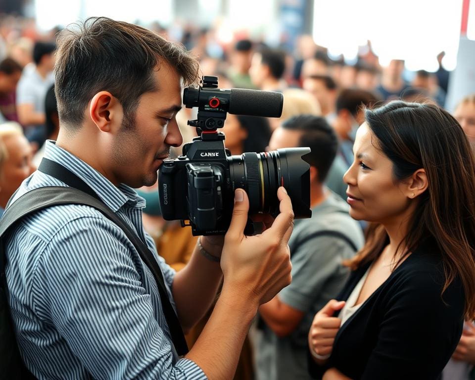Pressefotograf bei der Arbeit