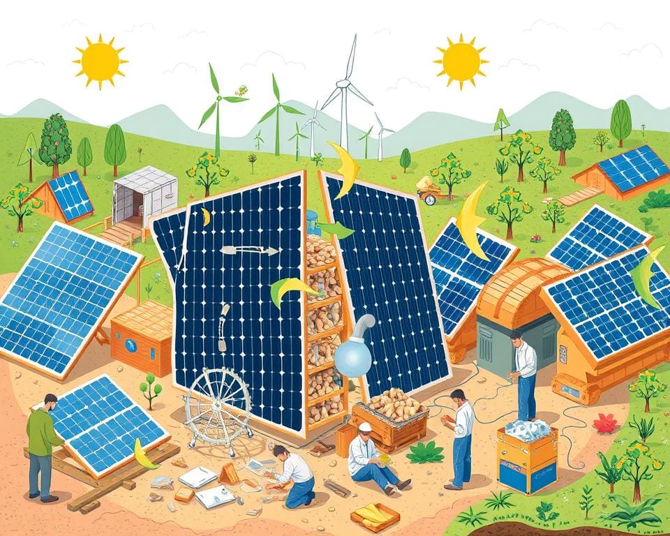 Recyclingprozess von Solarzellen
