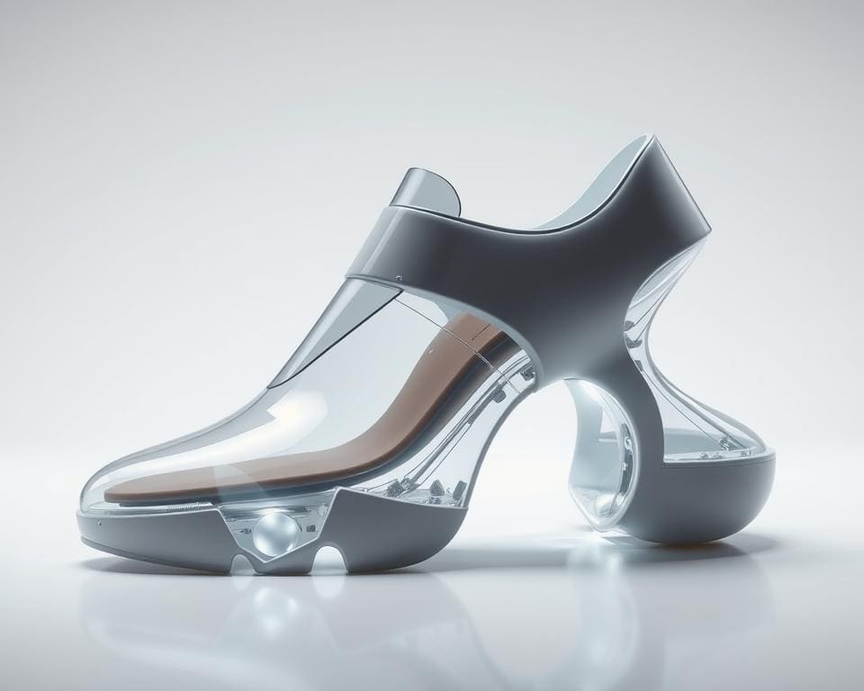 Schuhe mit Transparent-Details: Futuristisch und elegant