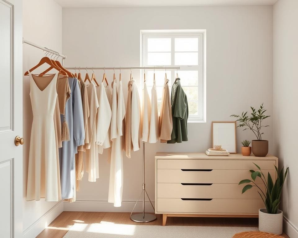 minimalistische Garderobe