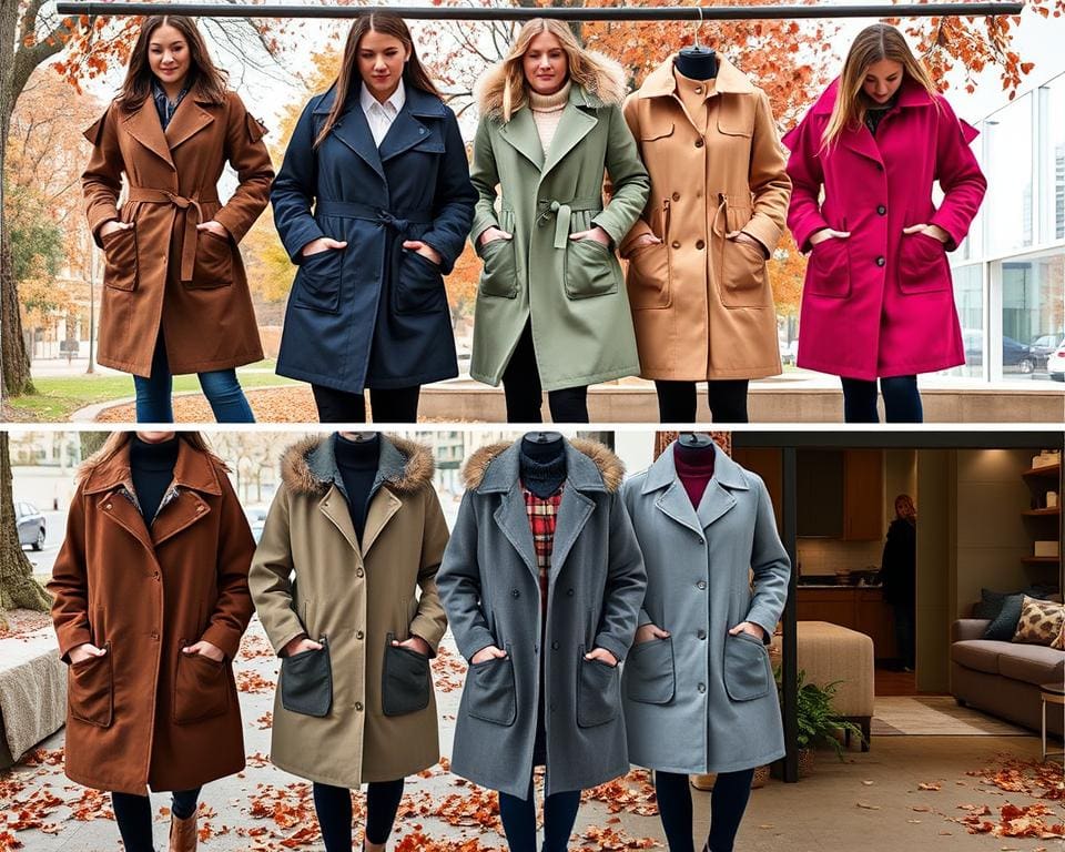 trendige Mäntel mit Taschen für verschiedene Anlässe