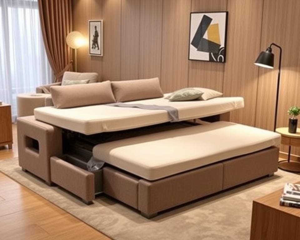 Multifunktionale Schlafsofas mit zusätzlichem Stauraum
