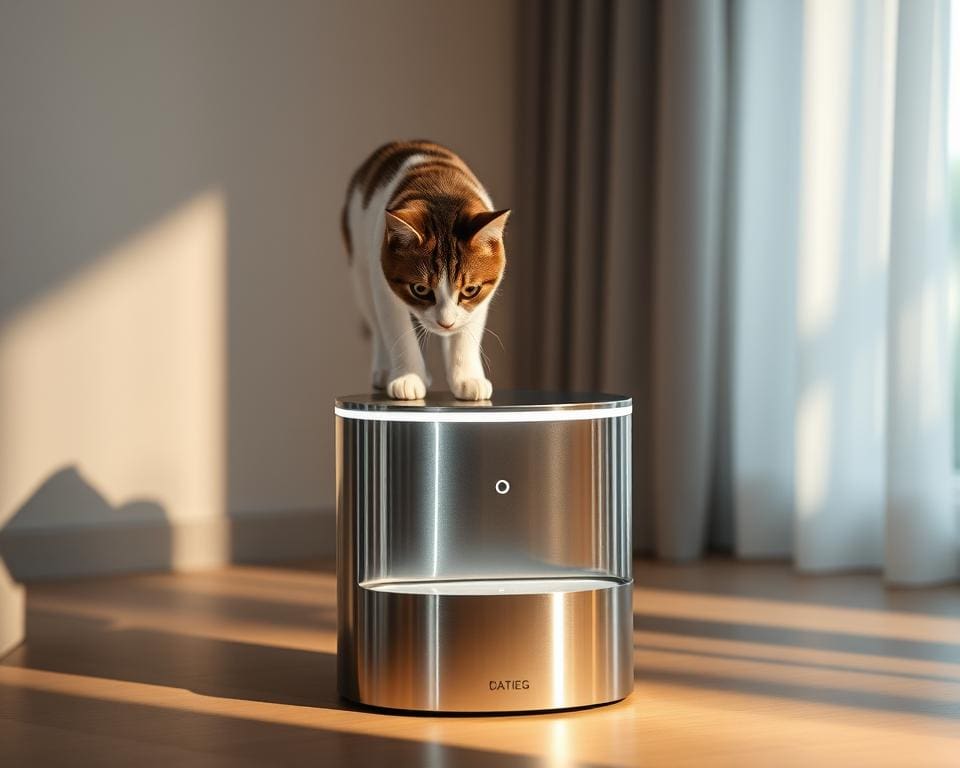 Smarter Katzenbrunnen: Wasser per Sensor, ohne Kabel