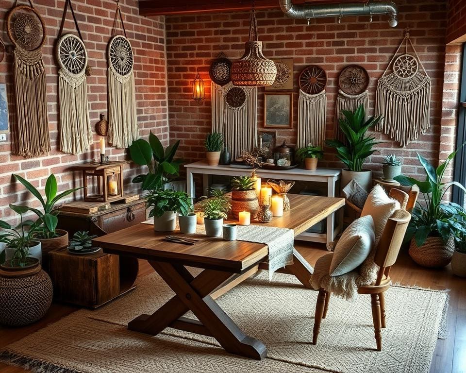 Boho-Deko Esszimmer
