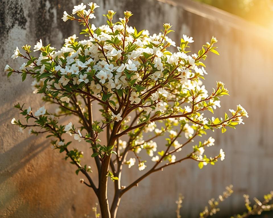 Spalierbaum als dekoratives Element