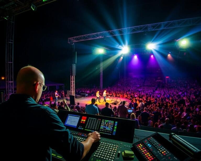 Was tut ein Lichttechniker bei Open-Air-Konzerten?