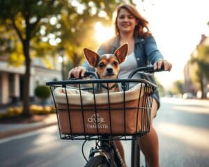 Wie reist man mit Hund im Fahrradkorb?