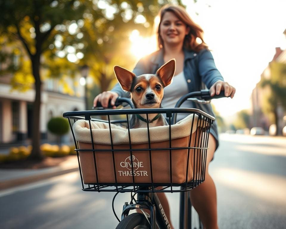 Wie reist man mit Hund im Fahrradkorb?