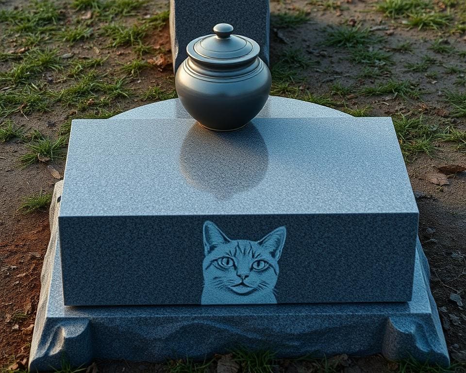 Urne für Katze und Grabstein Katze