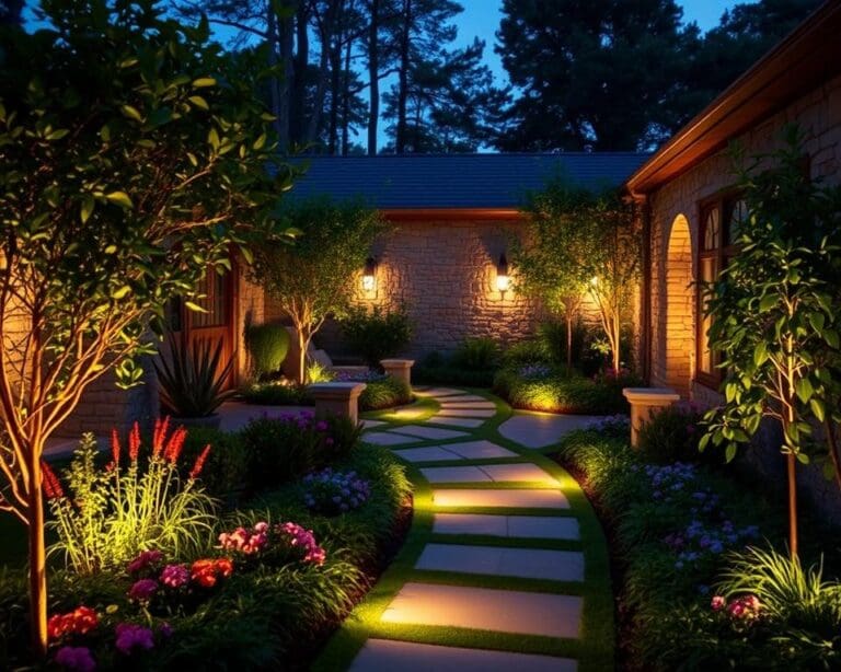Welche Beleuchtung macht den Garten einladend?