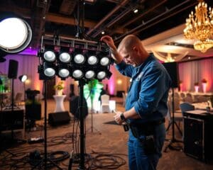 Wie arbeitet ein Elektriker bei Veranstaltungen?