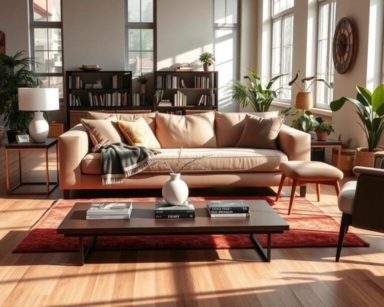 Wie richtet man ein Wohnzimmer mit Lounge-Sofa ein?