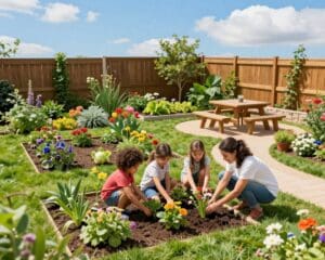 Wie plant man einen Garten für Familien?