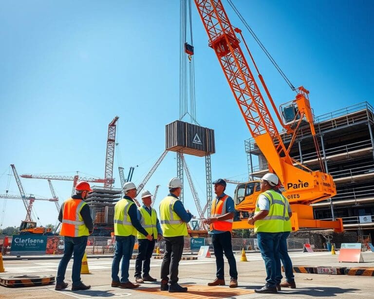Hebemanöver Baustelle